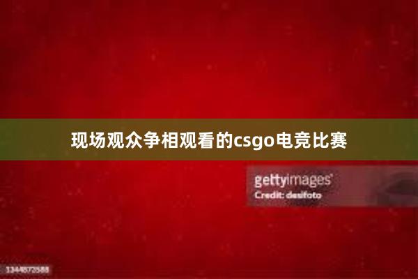 现场观众争相观看的csgo电竞比赛